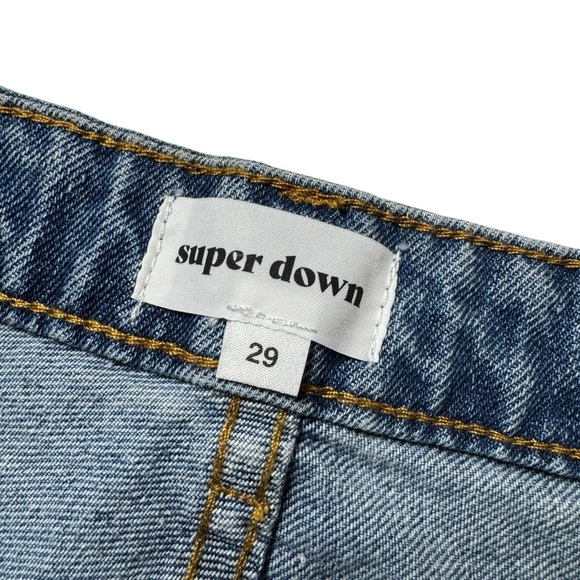 Superdown mom jeans relaxed fit ankle crop casual denim jeans women’s 29 - Picture 6 of 11